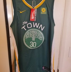 men's large STEPH CURRY GREEN JERSEY SIZE Large